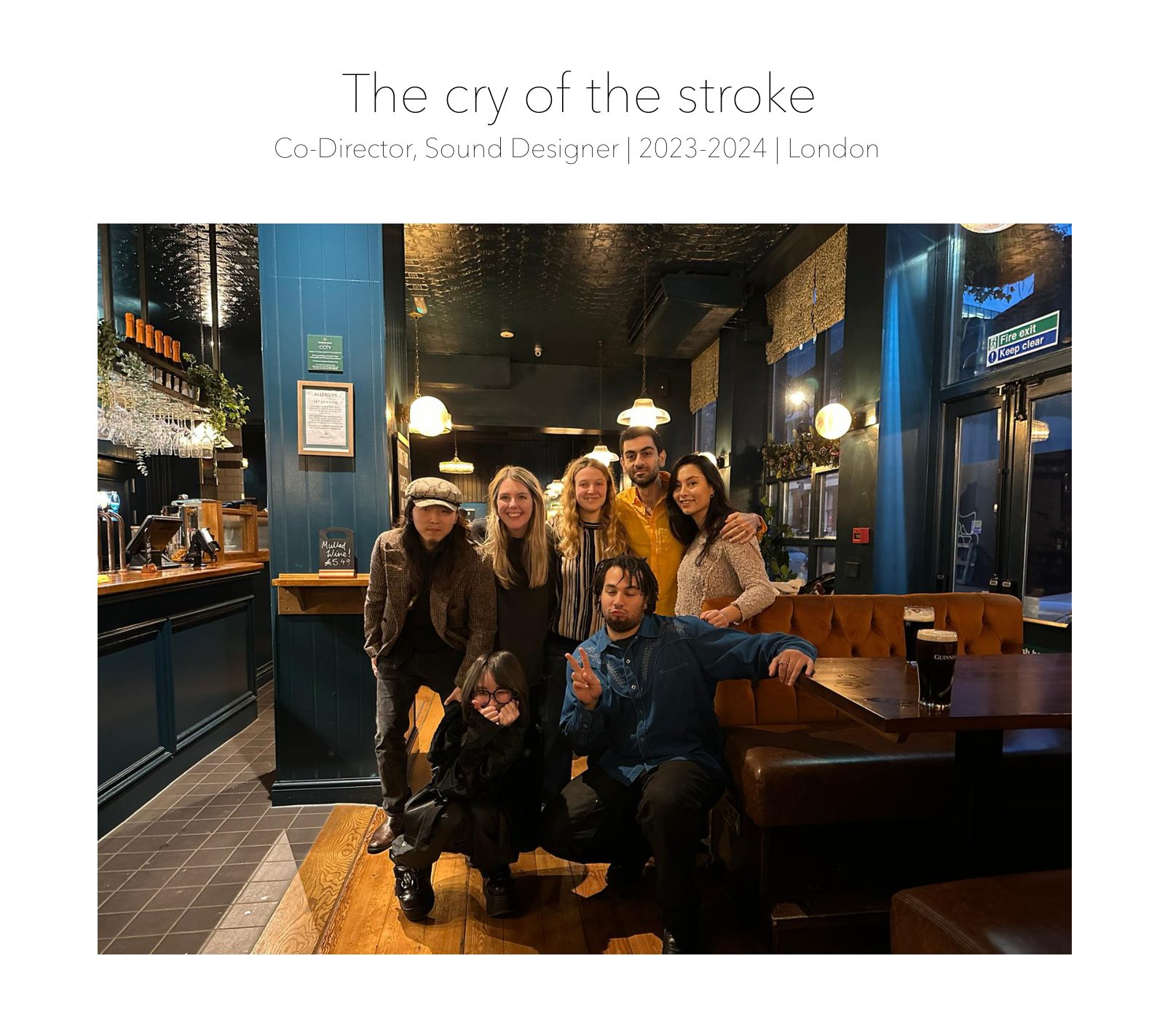 The Cry of the Stroke — page 1