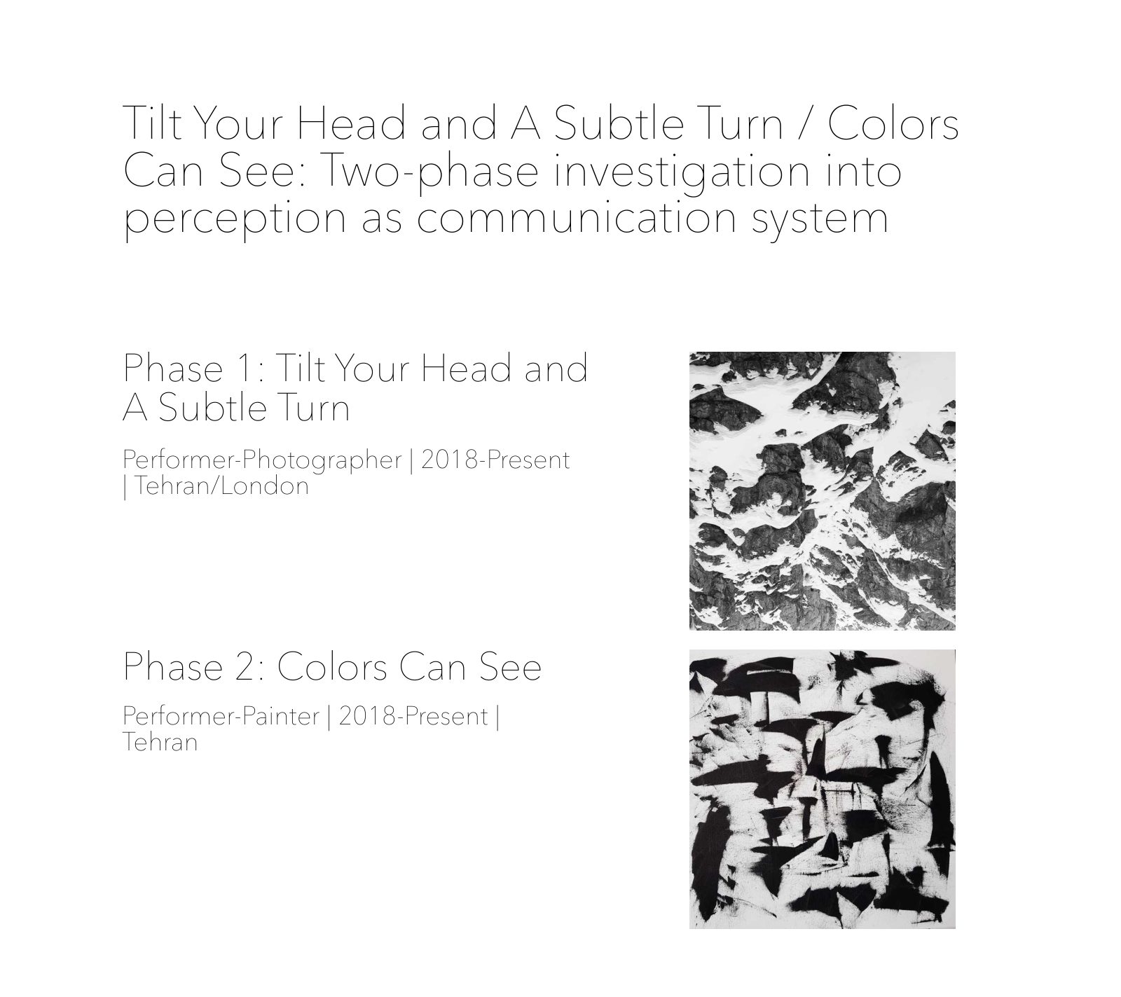 Tilt Your Head and A Subtle Turn / Colors Can See — page 1
